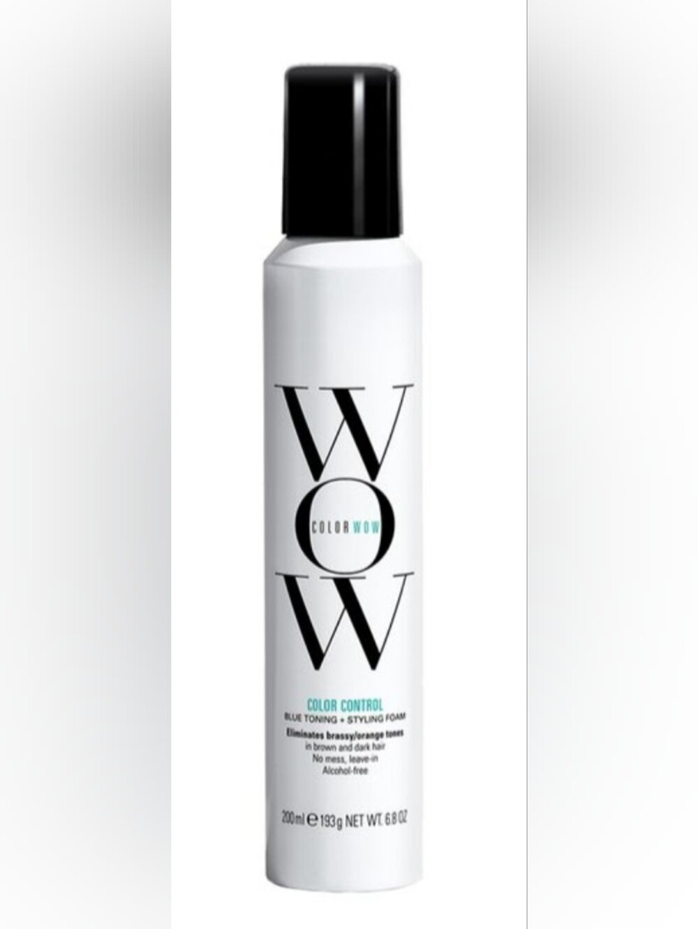 *LOT OF 2 CAN** Color Wow Control Blue Toning Styling Foam/Dark Hair-6.8oz-NEW!